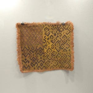 Kuba Cloth African Natural Woven Raffia Handmade Fabric Congo