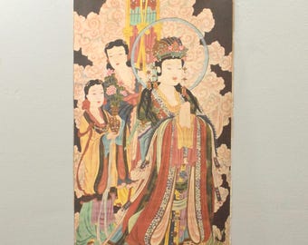 Tibetan Thangka Print Painting Buddhist Deity