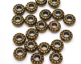 Beads Gold Etched Round Beads 18mm
