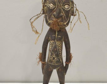 Papua New Guinea Wood Figure Ceremonial Mindimbit Village