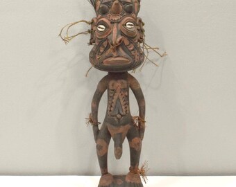 Papua New Guinea Wood Figure Ceremonial Mindimbit Village