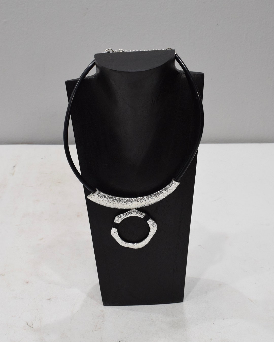 Neck Rings Modern Necklace Silver Textured Neck Ring - Etsy