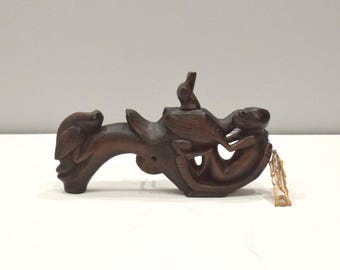 Indonesia Lombok Tribe Chalkline Carpenters Tool Wood Carved