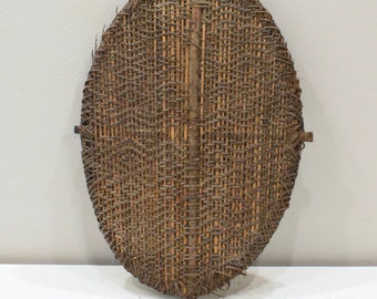 Basket Indonesian Woven Rattan Rice Basket Lombok Indonesia