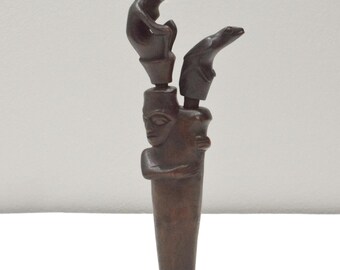 Indonesian Betel Nut Chopper Wood Case and Container Lombok Tribe