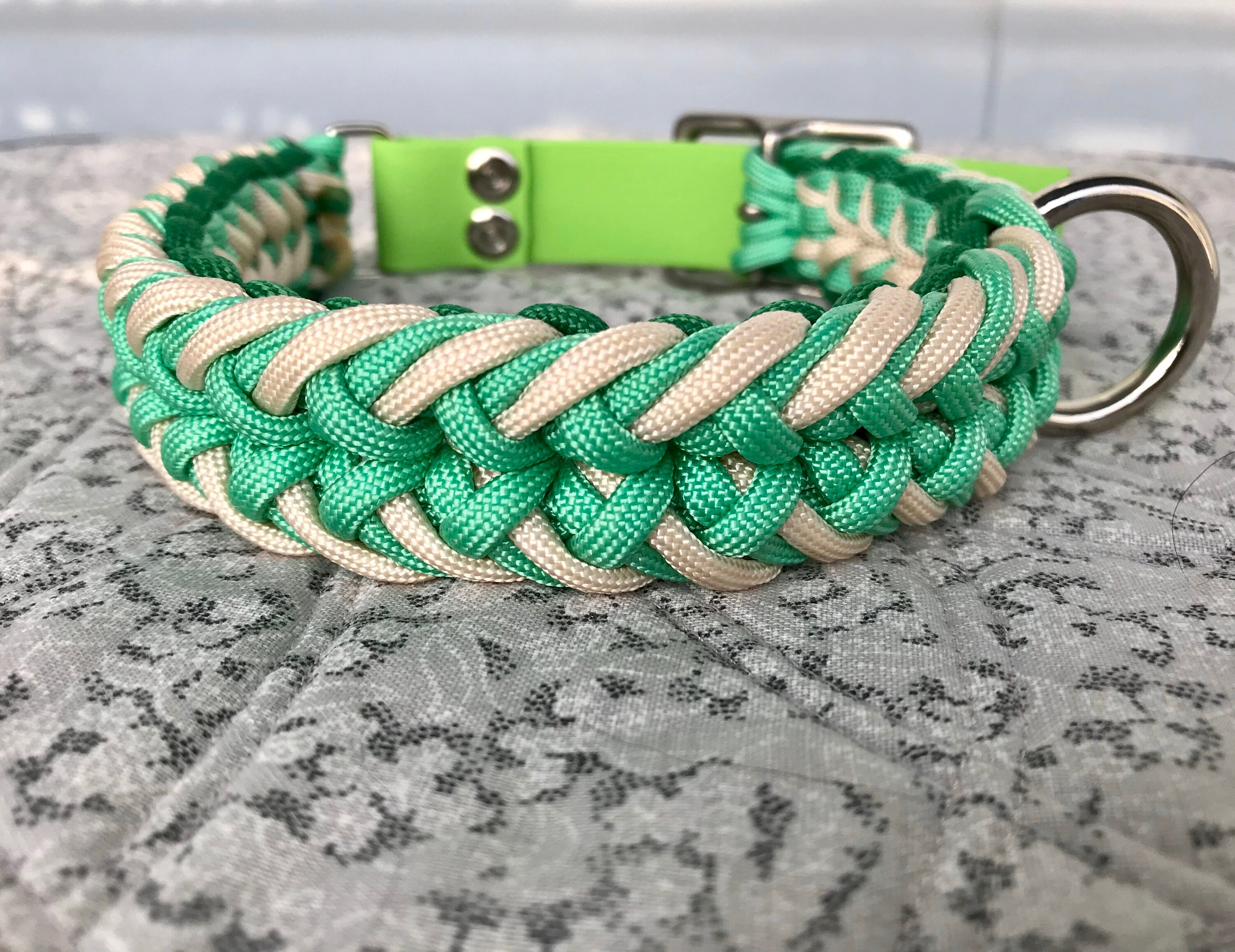 Paracord and biothane dog collar Etsy