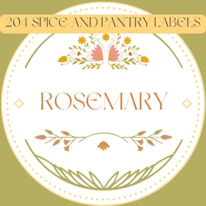 Printable Labels for Organization - Kitchen, Pantry, Apothecary, Spice Jars - Cottagecore, Hygge, Floral - Digital Download, Over 200 Labels