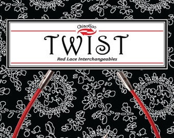 ChiaoGoo TWIST Red Lace Cables for Interchangeable Circular Knitting Needles