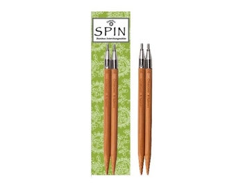 ChiaoGoo Spin Tips - 5" Bamboo Interchangeable Knitting Needles - Choose Your Size