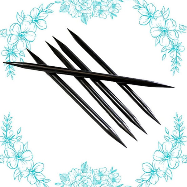 Nirvana Ebony 6" Double Point Knitting Needles - Various Sizes available