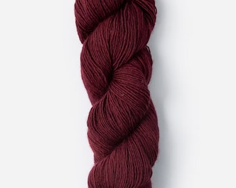 Woolstok Light in Cranberry Compote - Blue Sky Fibers Fine Highland Wool - Single Ply Fingering Weight Yarn