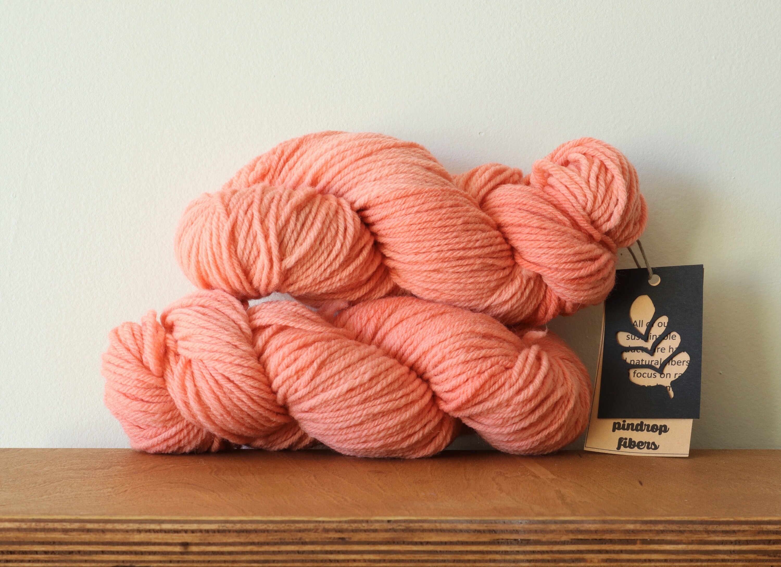 Cantaloupe- 100% Organic Cotton, Hand Dyed, Hand painted, Cotton Yarn, Worsted  Weight