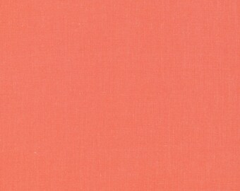 Salmón - Cirrus Solids - Tela de algodón orgánico de Cloud 9 - Algodón con peso para acolchado