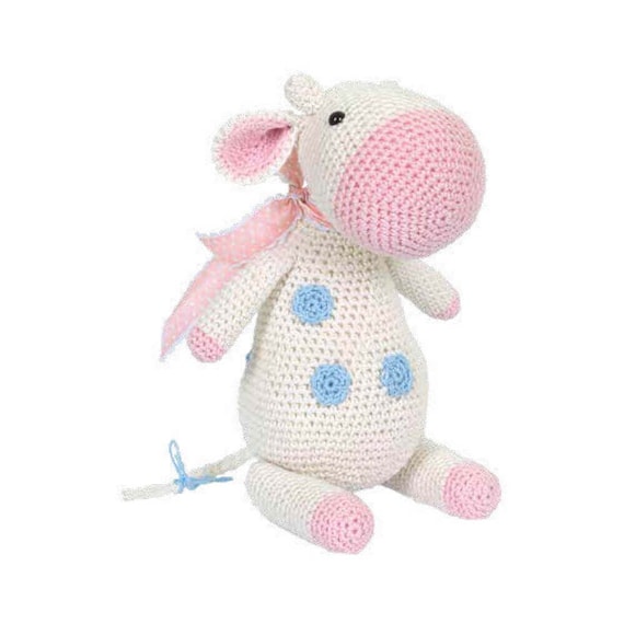 Meadow the Cow Crochet Kit Complete With Pattern and Cotton Sheepjes Yarn 