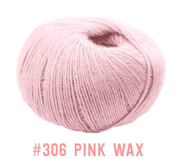 Winter Blossom in Pink Wax - Organic Wool, Mohair, Silk Blend by