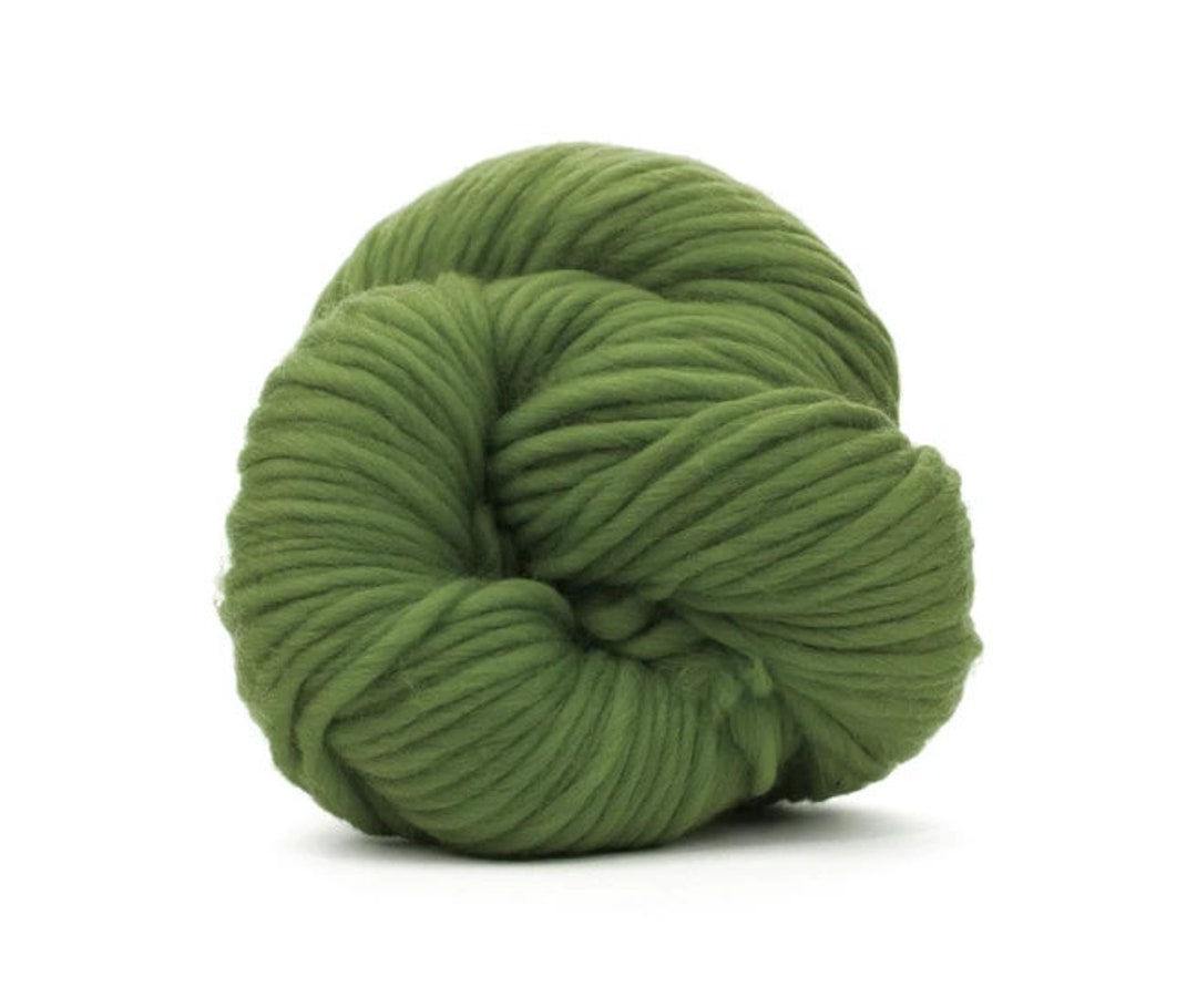 Olive Super Chunky Yarn. Cheeky Chunky Yarn by Wool Couture. 100g