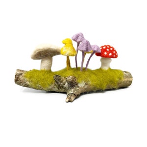 Needle Felting Kit Woodland Toadstools 100% wool image 1