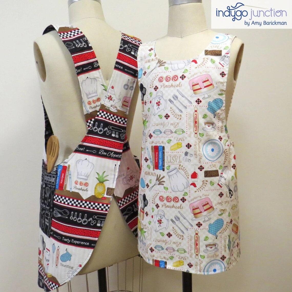 Crossback Reversible Aprons Paper Sewing Pattern by Indygo Etsy