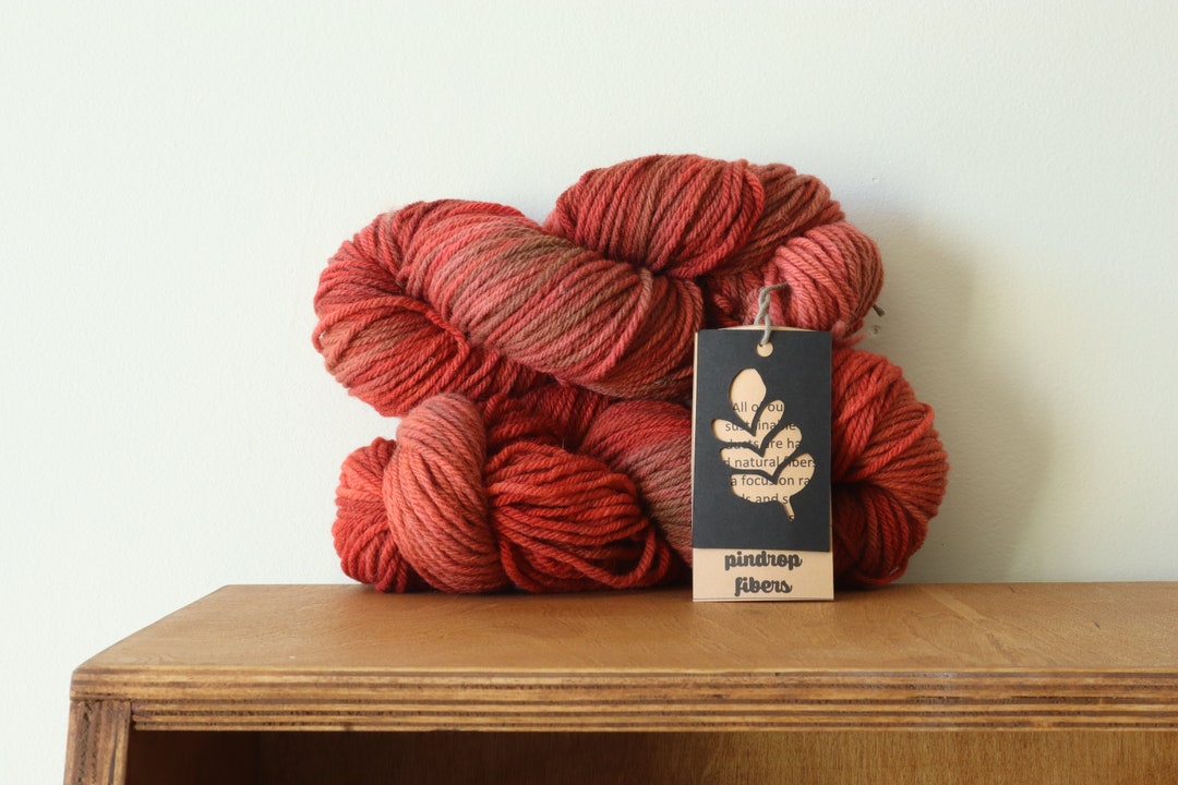 Fire Color Yarn Sorcha in Fire Opal - Pindrop Fibers - Hand Dyed Southdown Wool ...