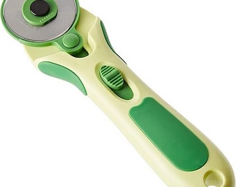 45 mm Rotary Cutter by Clover for Sewing and Quilting with Bonus Rotary Light