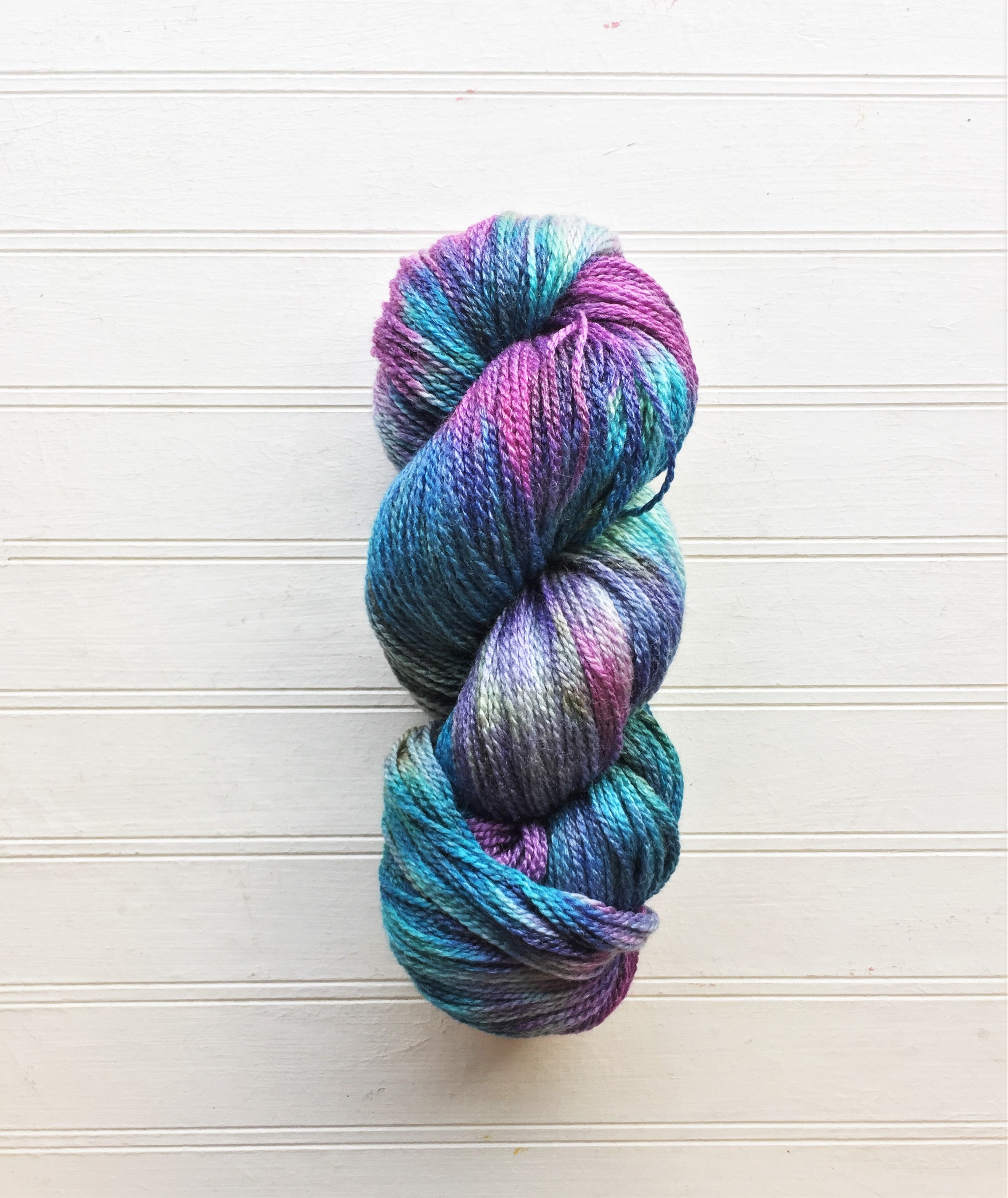 Aurora Borealis Hand Dyed Yarn Superwash Merino / Bamboo Etsy