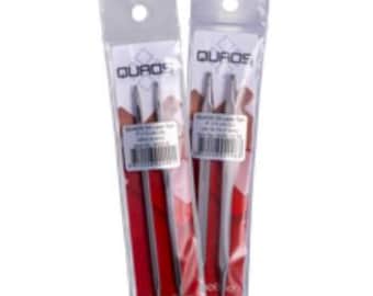 ChiaoGoo Quads Lace Tips - 5" Stainless Steel Interchangeable Knitting Needles - Various Sizes available - Square Ergonomic Knitting Needles