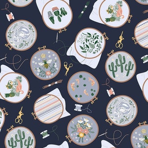 Stickrahmen in Buntstifte - Liebe Stella Fabrics