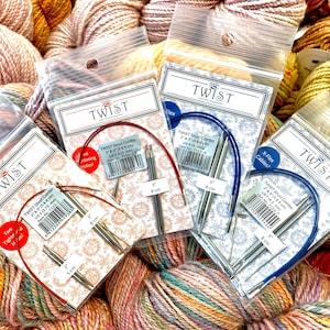 ChiaoGoo TWIST Short Combo Packs - Ferri da maglia intercambiabili in acciaio inossidabile da 2" e 3" - Disponibili varie misure