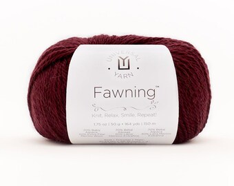 Cranberry Fawning DK weight Yarn - merino alpaca blend for knitting and crochet