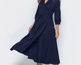 navy cocktail dress wedding