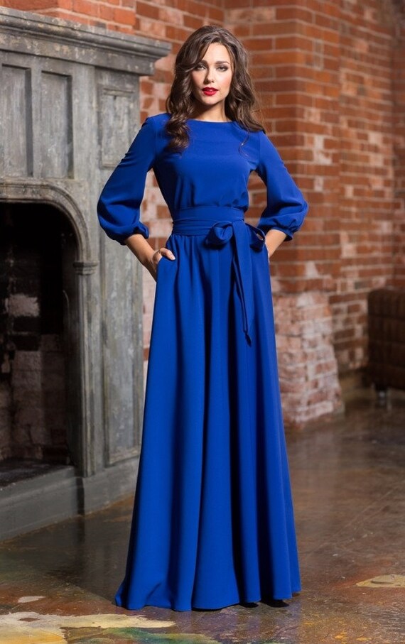 royal blue winter formal dresses