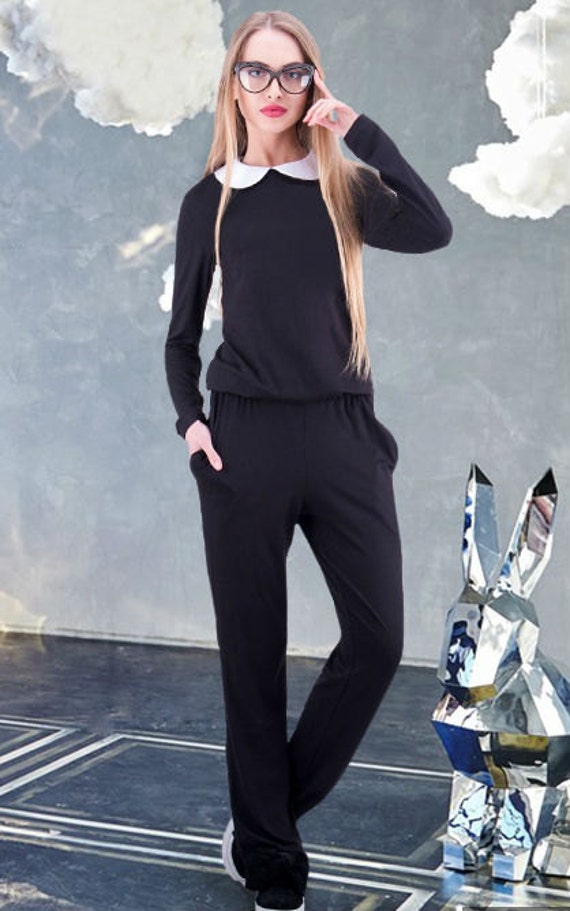 black jumpsuit winter