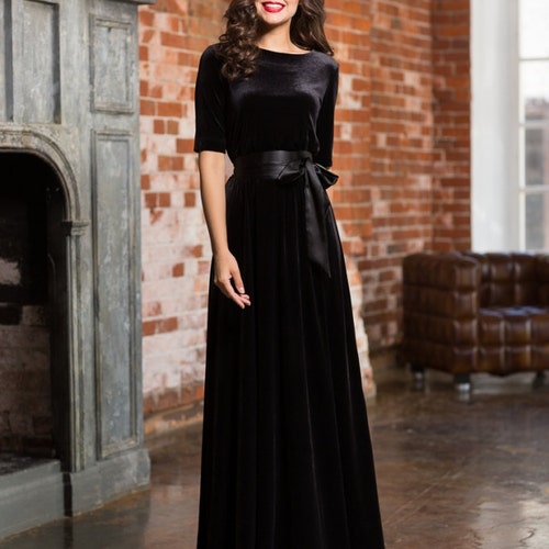 black occasion maxi dress