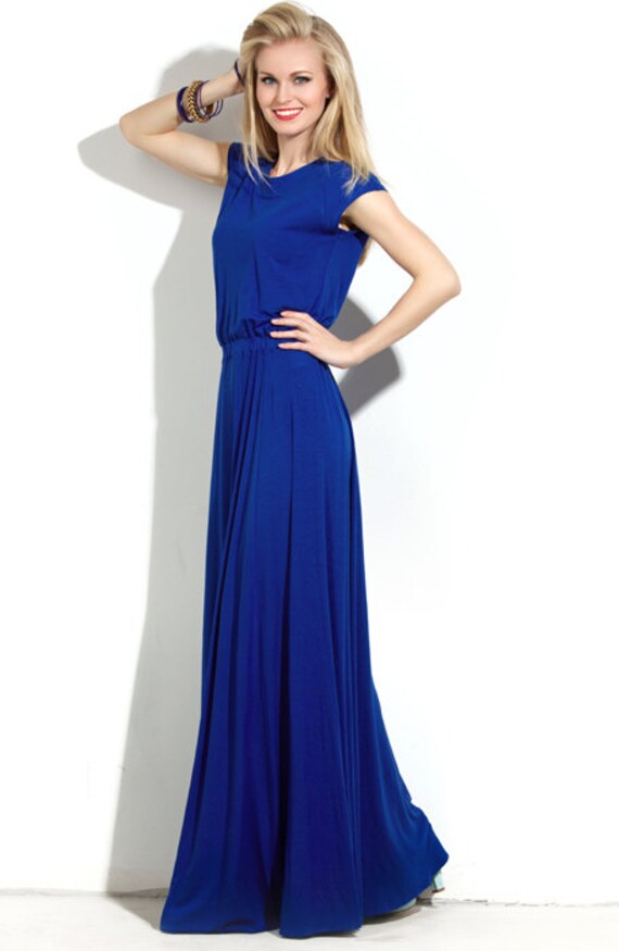 cobalt long dress