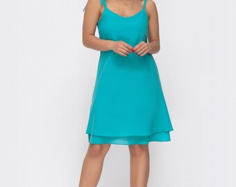 turquoise sundress