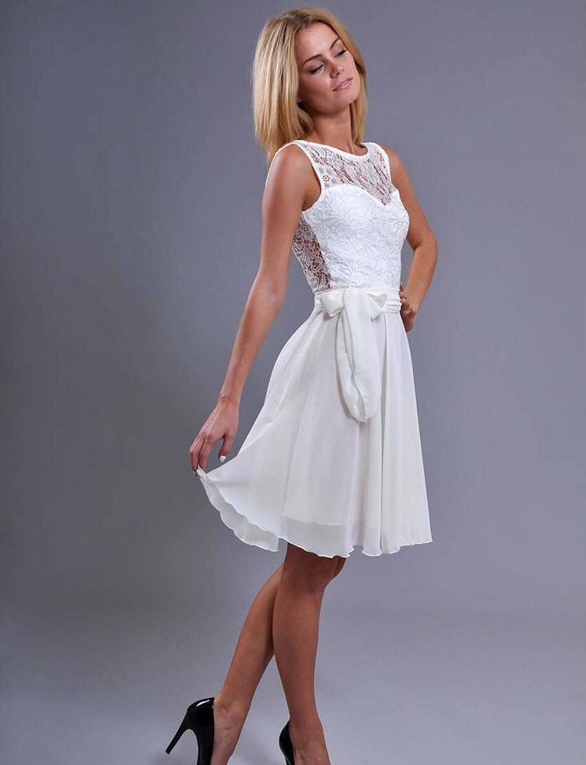 Ivory Dress Chiffon Dress Cocktail Dress Party Dress Wedding | Etsy