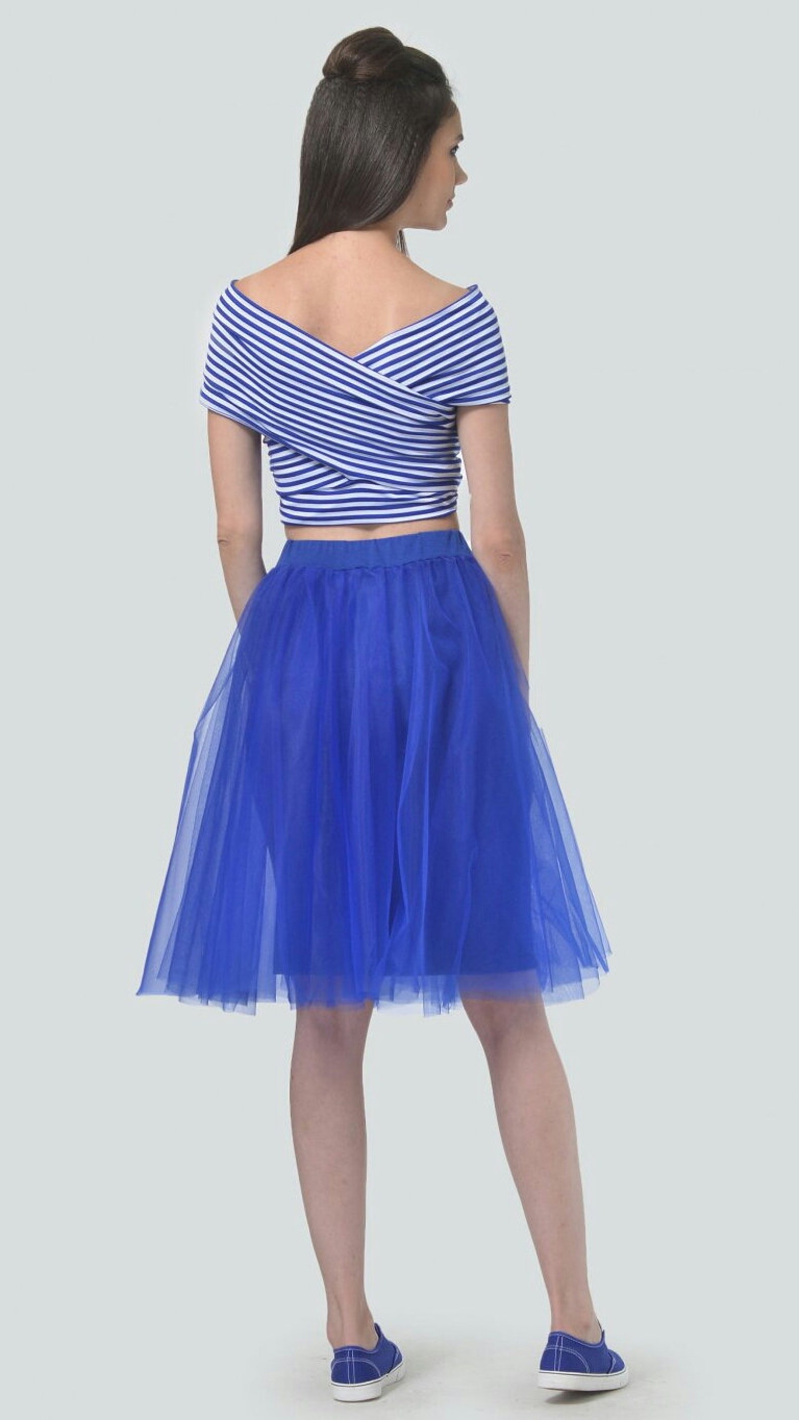 Royal blue skirt Summer skirt Occasion skirt for woman Tulle Etsy