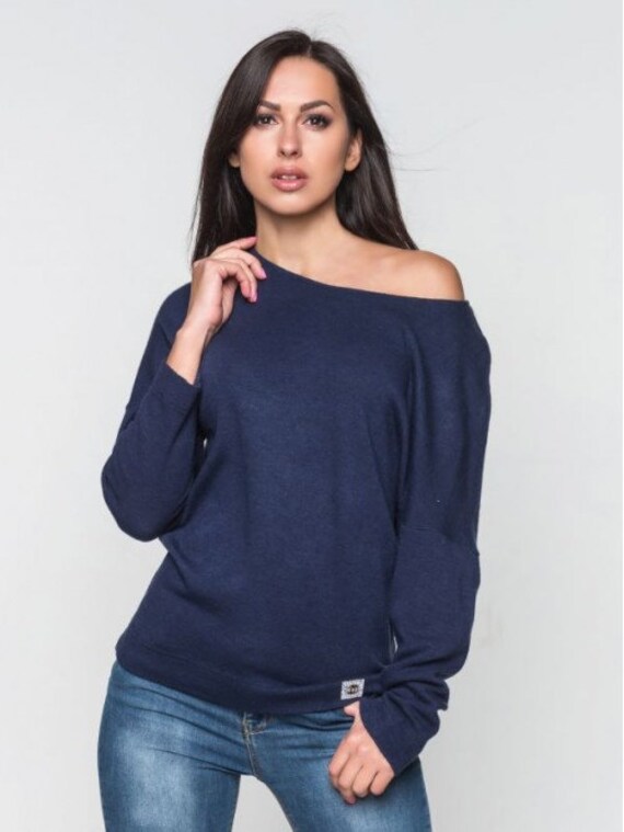 plain navy blue sweater