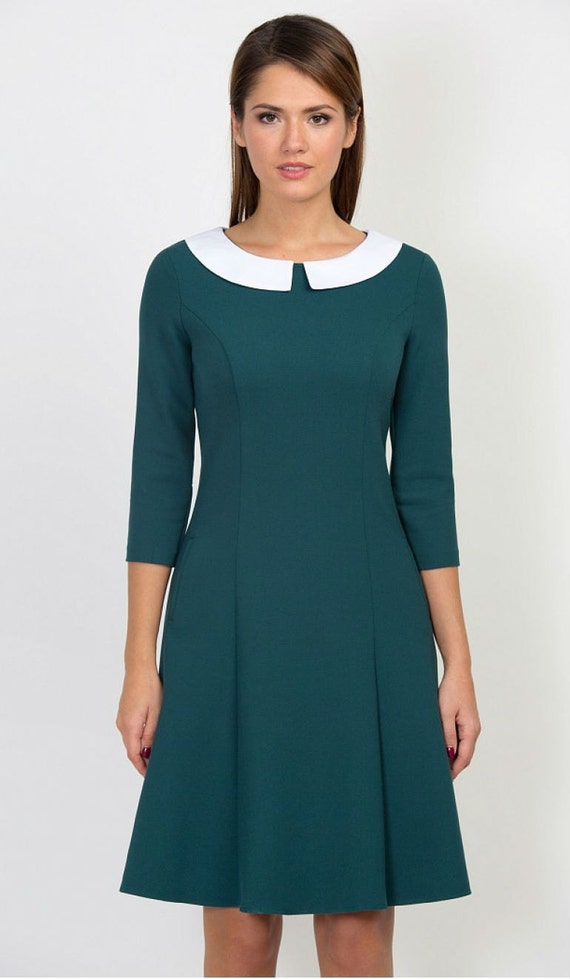 turquoise jersey dress