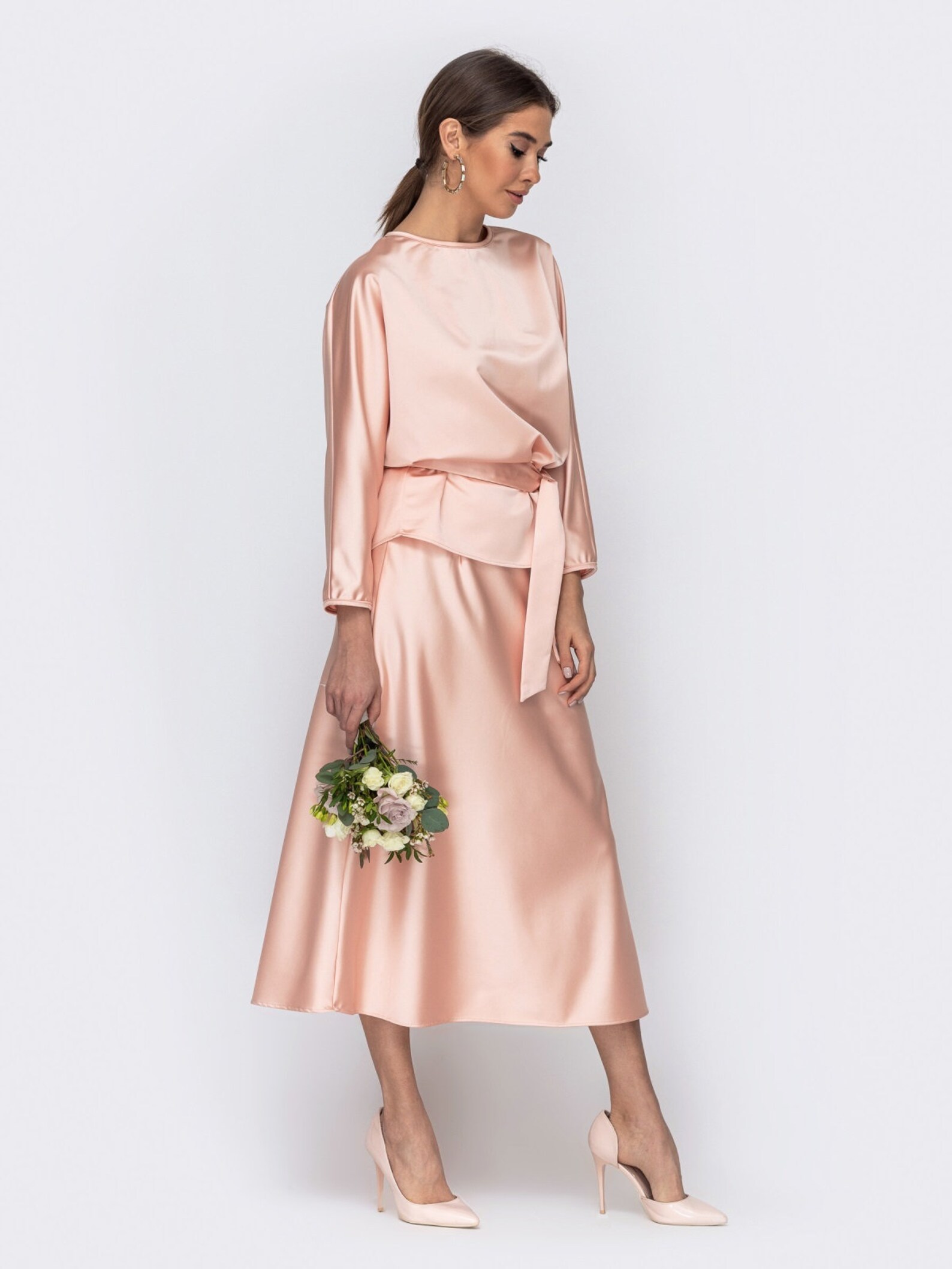 Ivory skirt Summer suit Occasion for woman Wedding suit Blouse Etsy