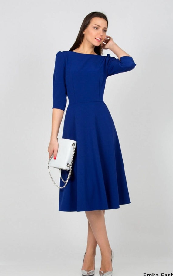 cobalt blue summer dress