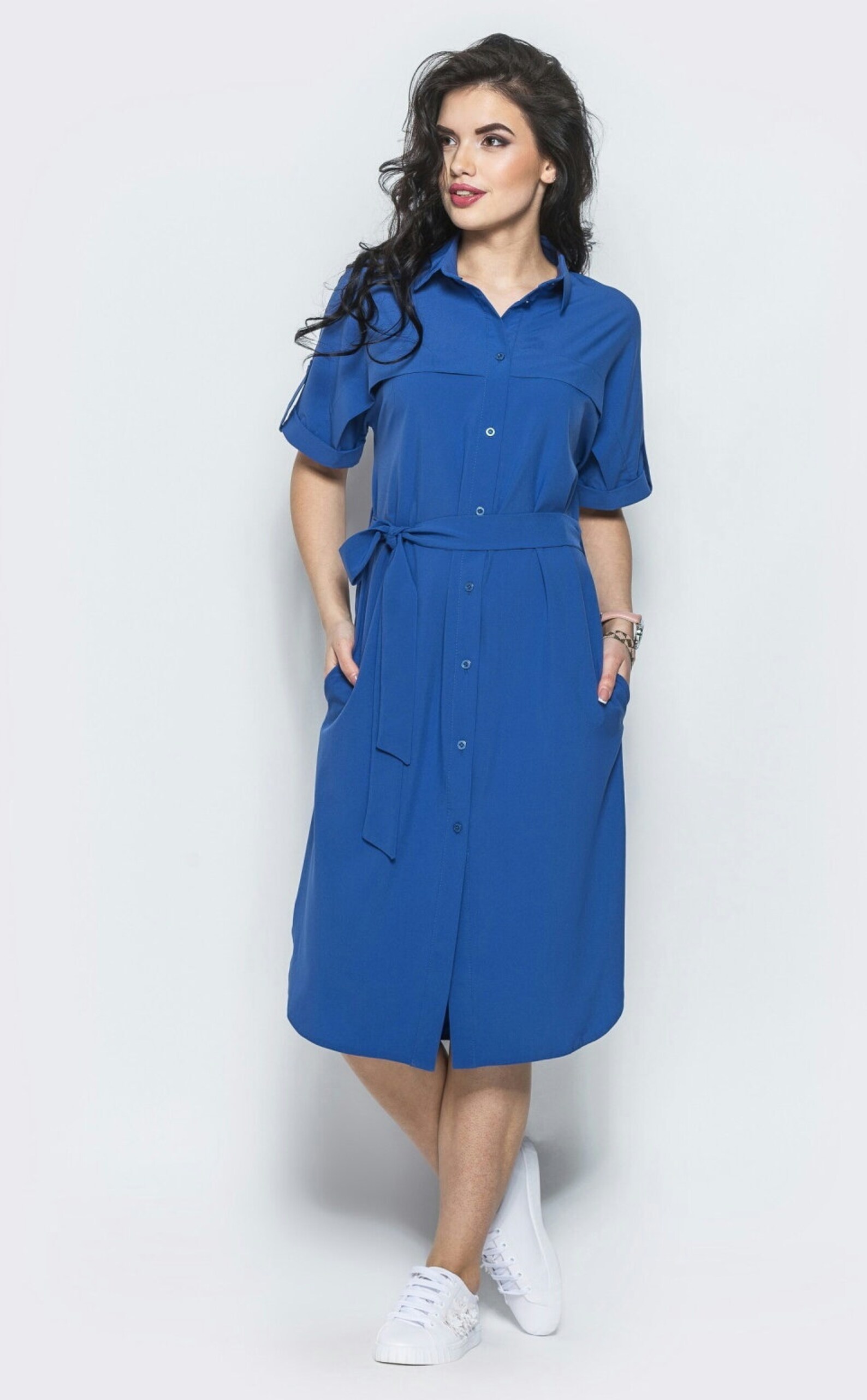 Stylish dress Tunic Cobalt blue tunic Summer dress Tunic Etsy