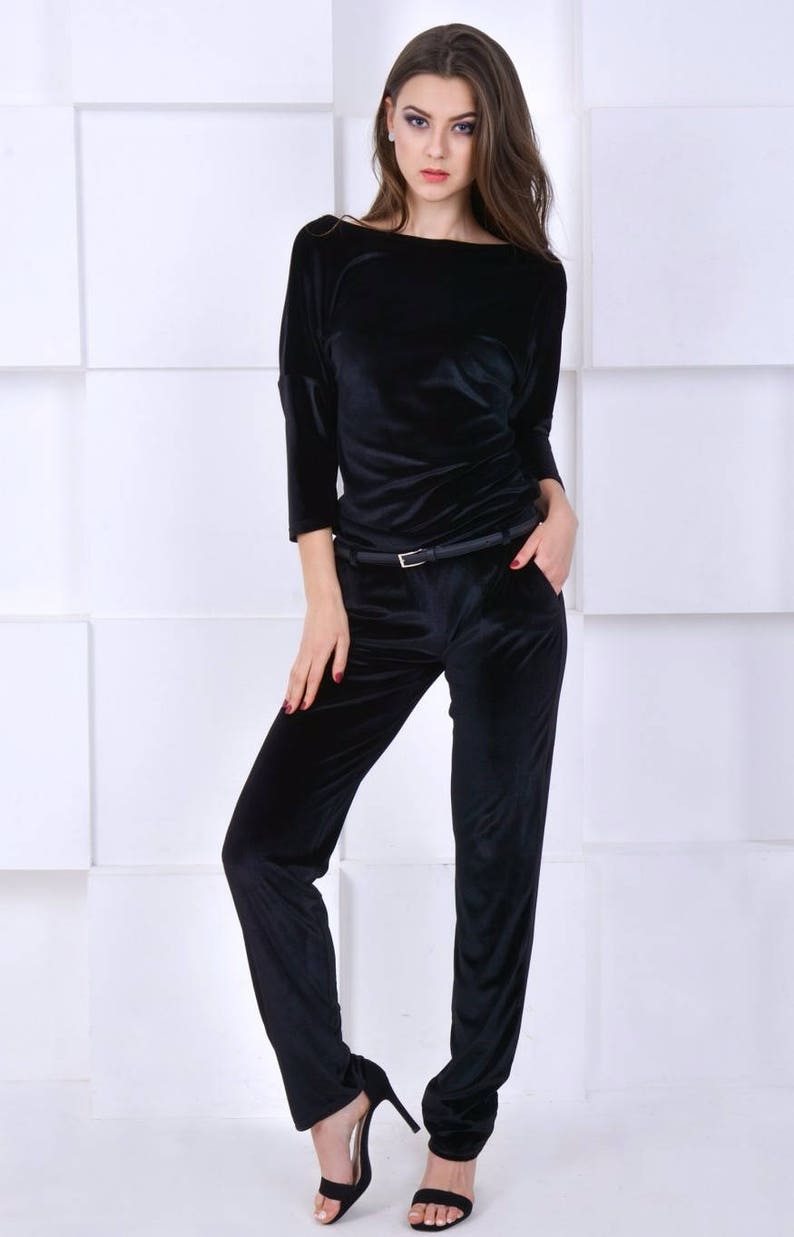 Black Velvet Overalls Open Back Overalls Winter Holiday Etsy