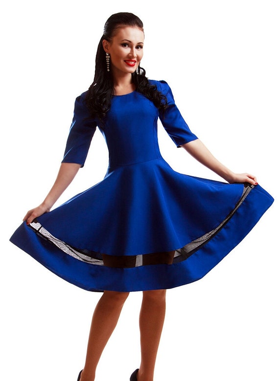 blue occasion dress