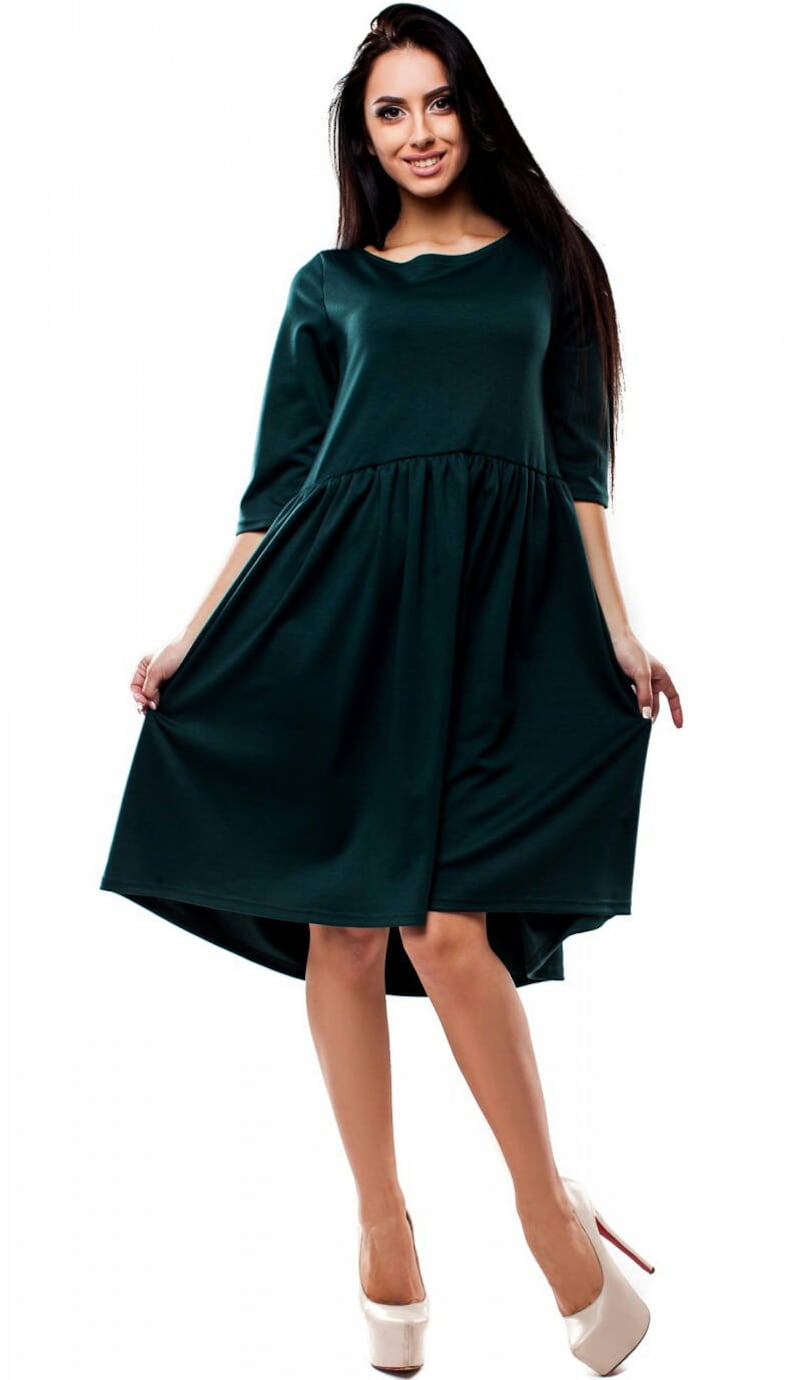 Dark Green Winter Dress