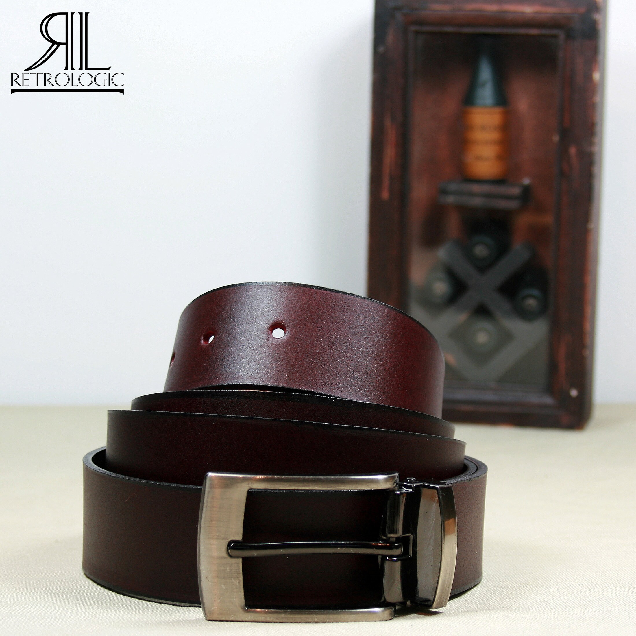 Maroon Natural Leather Belt Handmade Mans Belt | Etsy