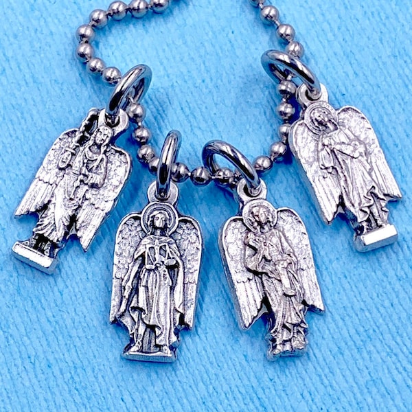 Archangel Protection Necklace Archangels Michael Uriel Raphael Gabriel Necklace Archangel Necklace Archangel Healing Necklace Chain Choice