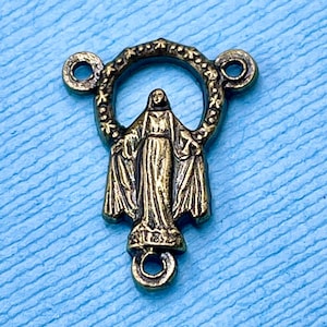 6 Miraculous Rosary Center Pieces Mary Rosary Connectors Catholic Rosary Center Made in Italy Rosary Center Rosary Connectors