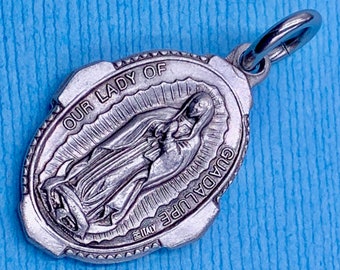 Lot 10 Our Lady of Guadalupe Medal Catholic Medal Rosary Medal Rosary Part Holy Medal Religious Medal