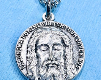 Holy Face of Jesus Necklace Shroud of Turin Necklace Stainless Steel Chain Choice Gift Box
